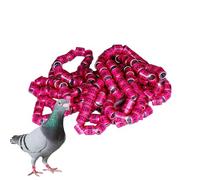 Anillos de identificación de palomas,Anillos de bandas de palomas -50 bandas seguras para suministros de palomas,Generic Pigeon Supplies Bandas Anillos para patas de pájaros Accesorios Pegeon para ca
