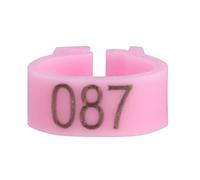 Anillos de Identificación para Aves, 100 Piezas, 8MM, Plástico Rosa, Bandas Numeradas 001-100, para Palomas, Gallinas y Pájaros