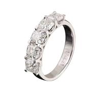 Anillos de joyería para mujer, anillos cuadrados con moissanita de oro blanco de 9 quilates, regalos únicos para amigas y mujeres, H 1/2, Oro blanco de 18 quilates, Moissanita
