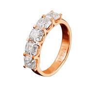 Anillos de joyería para mujer, anillos cuadrados con moissanita de oro blanco de 9 quilates, regalos únicos para amigas y mujeres, H 1/2, Oro rosa de 18 quilates, Moissanita