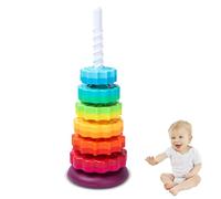 Anillos De Juguetes Apilables para Niños - Juguete Apilable para Bebés Y Niños Pequeños,Rainbow Wheel Toy Perfecto para Divertirse Y Atraer El Desarrollo del Cerebro Juguetes para Niños