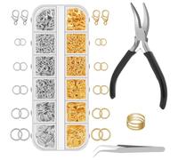 Anillos De Junta Para Creaciones De Joyas | Kit Para Crear Llaveros De 1200 Piezas | Para Navidad Viajes Look Casual Ocasión Formal