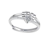 Anillos de latón resistentes para el pulgar con diseño de corazón y cuentas giratorias para alivio de la ansiedad y gestión del estrés, anillos de moda, talla única, como se describe, como se describe