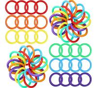 Anillos de Libro de Plástico, 100 Piezas Anillos para Libros, 28mm Anillas de Carpetas Desmontables de Páginas Sueltas para Conector Hoja Suelta, Documento, Album Recortes Artesanal