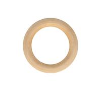 Anillos de madera - ARTEMIO - Lote de 5 - 5 cm - Beige - DIY y manualidades