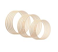 Anillos de madera de bambú círculo flores anillos de bambú anillos de corona de flores de madera artesanía anillos para corona de boda y artesanía colgante de pared