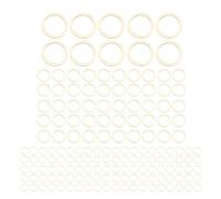 Anillos de Madera Sin Acabar, 205 Piezas en 5 Tamaños, Aros Ligeros y Resistentes para Manualidades y Decoración DIY - Superficie Lisa, Material Seguro, Uso Versátil