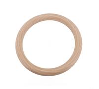 Anillos de madera sin terminar para colgar en la pared de macramé, círculos de madera natural para joyas de atrapasueños, aros de manualidades de color sólido (15 x 1,5 cm)