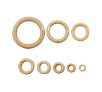 Anillos de madera sin tratar 50 anillos de madera 45 mm for manualidades, sin terminar, con hebilla circular for hacer joyas, pintar y teñir