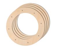 Anillos de madera sin tratar Marcos de corona madera for manualidades, anillos aro florales sin terminar, guirnalda artesanal, decoración colgante, 2/4/8 Uds(4pcs)