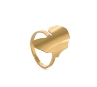 Anillos de mapa de África punk para mujeres y niñas, de acero inoxidable, color dorado, anillos abiertos africanos, étnicos, joyería cultural, regalo, Resizable