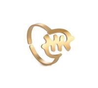 Anillos de mapa de África punk para mujeres y niñas, de acero inoxidable, color dorado, anillos abiertos africanos, étnicos, joyería cultural, regalo, Resizable, Metal