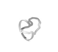 Anillos de mapa de África punk para mujeres y niñas, de acero inoxidable, color dorado, anillos abiertos africanos, étnicos, joyería cultural, regalo, Resizable, Acero inoxidable