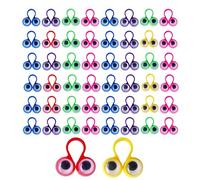 Anillos de Marionetas de Dedo - Bulk Stretch Eyeball Dedo Juguete Conjunto 50 -delie, Wiggly Googly Anillos Unisex Novedad | Fiesta Divertida Defensor del Aula Recompensa Carnival Game Table Bag