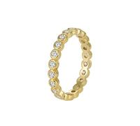 Anillos de mejor amiga para mujer, anillo para mujer, amor eterno, forma redonda, moissanita, oro amarillo, H 1/2, Oro amarillo de 9 quilates, Moissanita