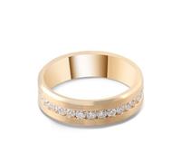 Anillos de mejor amigo para hombre, con diseño de moissanita de forma redonda, Z 1/2, Oro amarillo de 14 quilates, Moissanita