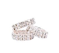 Anillos de melena de goma tachonados con piedras finas Juego de 5 piezas Hkm Spo