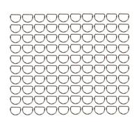 Anillos de Metal en D, Accesorios para Collar de, Clips en Forma de D para Correa de Pecho de Equipaje de Mascotas, 100 Anillos de Hierro en D con Mano de Obra Fina y Superficie (3,8x25x20mm)