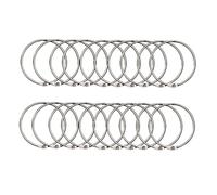 Anillos de Metal for encuadernación 20 piezas, anillos for tarjetas libros hojas sueltas, for notas DIY for la escuela, el hogar o oficina(51mm)