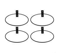 Anillos de metal montados en la pared para macetas con un perfil refinado para una integración perfecta en espacios de vida (8 pulgadas)