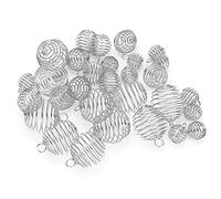 Anillos de metal para trenzado de cabello, accesorios de decoración para rastas de primavera, anillos para el cabello para trenzas (Plata)