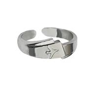 Anillos de metal únicos, modernos, unisex, joyería de aleación de moda, textura adecuada para hombres y mujeres, joyería de aviones, talla única, como se describe, como se describe