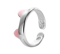 Anillos de moda con orejas y patas ajustables, dibujos animados, dedo de gatito, regalos de moda para mujeres elegantes, orejas negras, One Size, como se describe, como se describe