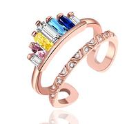 Anillos de mujer Joya de moda Joya de boda Joya Cúcica Corona Anillo de compromiso de la corona Anillos