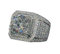 Anillos de mujeres, mujer accesorios de joyería de moda de lujo brillante zafiro blanco natural di valentín regalos para novia ocasión especial