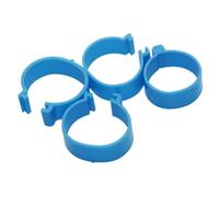 Anillos de muslo de pollo 30 anillos de 25 mm diámetro interior for patas aves corral, tipo hebilla, con clip, for pollos, patos, gansos, pavos adultos, equipo cría(Blue)