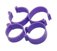 Anillos de muslo de pollo 30 anillos de 25 mm diámetro interior for patas aves corral, tipo hebilla, con clip, for pollos, patos, gansos, pavos adultos, equipo cría(PURPLE)