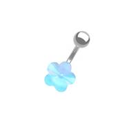 Anillos de ombligo de corazón fáciles de combinar con tu propio encanto, textura de acero inoxidable para entusiastas de la moda moderna, joyería de ombligo de acero inoxidable, One Size, Como se