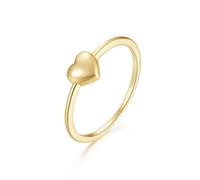 Anillos de oro para mujer, corazón, anillos de promesa de oro amarillo de 9 K/14 quilates para propuesta de boda, N 1/2, No es una piedra preciosa