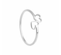 Anillos de oro y plata para mujer, no se deslustra, apilables, modernos, delicados, chapados en oro, juego de anillos para el pulgar, amor, amistad, anillos, promesa, boda, léxico de los anillos, 12