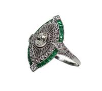 Anillos de Palomas Mensajeras Anillos de Promesa de Plata Diseño delicado Anillo de Moda Ligero Lujo Alto Grado Anillo De Anillos Trilogía Película, 7, Cobre, Sin piedras preciosas