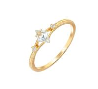 Anillos de pareja de oro Au 375/585/750 con rombo azul claro, topacio clásico, Oro amarillo de 9 quilates (375), Topacio Moissanita