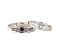 Anillos de pareja,Juncos Abiertos Conjuntos De Joyería | Anillos de Promesa surtidos,Para Ella Y Él Hombres Mujeres Uso Compromiso Boda San Valentín