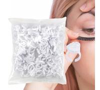 Anillos De Pegamento De Extensión De Las Pestañas: Anillos De Pegamento De 100 Piezas Para Extensiones De Pestañasss, El Azotear Suministra Extensiones De Pestañas Gluess Cups | Extensionesss