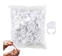 Anillos de pegamento: herramienta de copa de pestañas, anillo adhesivo de pestañas, soporte de anillo de injerto. Bandeja de anillo reutilizable que asegura el adhesivo de las pestañas, el diseño de