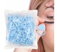 Anillos de pegamento para pestañas - 2,3x1,3 cm PP 100 piezas Herramienta de portavasos inteligente ajustable | Perfecto para artistas de extensión de pestañas, tareas de estudio de maquillaje de alma