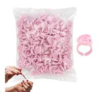 Anillos de pegamento - Soporte de pegamento para extensión de pestañas, paquete de 100 vasos ajustables desechables, anillos de pestañas para kits profesionales de extensión de pestañas, adecuados