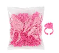 Anillos de pegamento - Soporte de pegamento para extensiones de pestañas, 100 unidades de tazas desechables ajustables | Anillos para pestañas para kits profesionales de extensión de pestañas