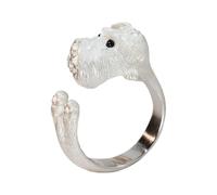 Anillos de perro para mujer, anillo ajustable de aleación de zinc, joyería hecha a mano para niños, amigos, mamá, esposa, joven, familia, hija, novia, compañeras de trabajo, abuela, cumpleaños