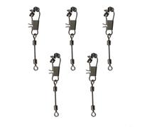 Anillos de pesca con mosca, conectores líderes de acero inoxidable, 2 mm, ovalados, sin costuras, antirreflejos, pequeños accesorios sigilosos para líderes de línea de mosca (50 piezas)