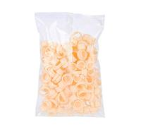 Anillos de pigmento, Suministros de tatuaje 100Pcs / Kit Anillo de tinta para tatuaje, Soporte de pigmento de microblading Silicona para(Medium without separation)