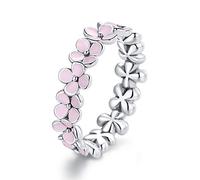 Anillos de plata de ley S925 con forma de rosa para mujer, joyería de compromiso y boda.