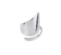 Anillos de plata esterlina para mujer, estilo vintage punk, anillos abiertos de forma irregular sencilla.
