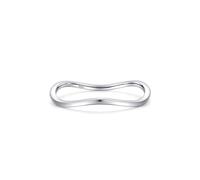 Anillos de plata para mujer, bohemios, anillos de promesa a juego, ondulados, lisos, regalos únicos para mujer, L 1/2, Plata de ley, No es una piedra preciosa