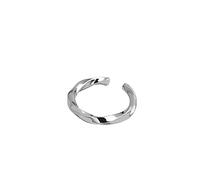 Anillos de plata para mujeres, S Sterling plateilver anillo para mujeres geometría suave y torcida unisex atodable nudillo abierto cola anillo de la junta del dedo para las chicas del día de la boda