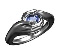 Anillos de plata para parejas, amor, mujeres, hombres, anillos de boda 2021, anillos de dedo de erizo (multicolor, talla única), talla única, Metal, Sin piedras preciosas